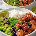 Flaky Teriyaki Salmon Bowls