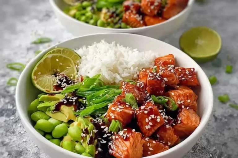 Flaky Teriyaki Salmon Bowls