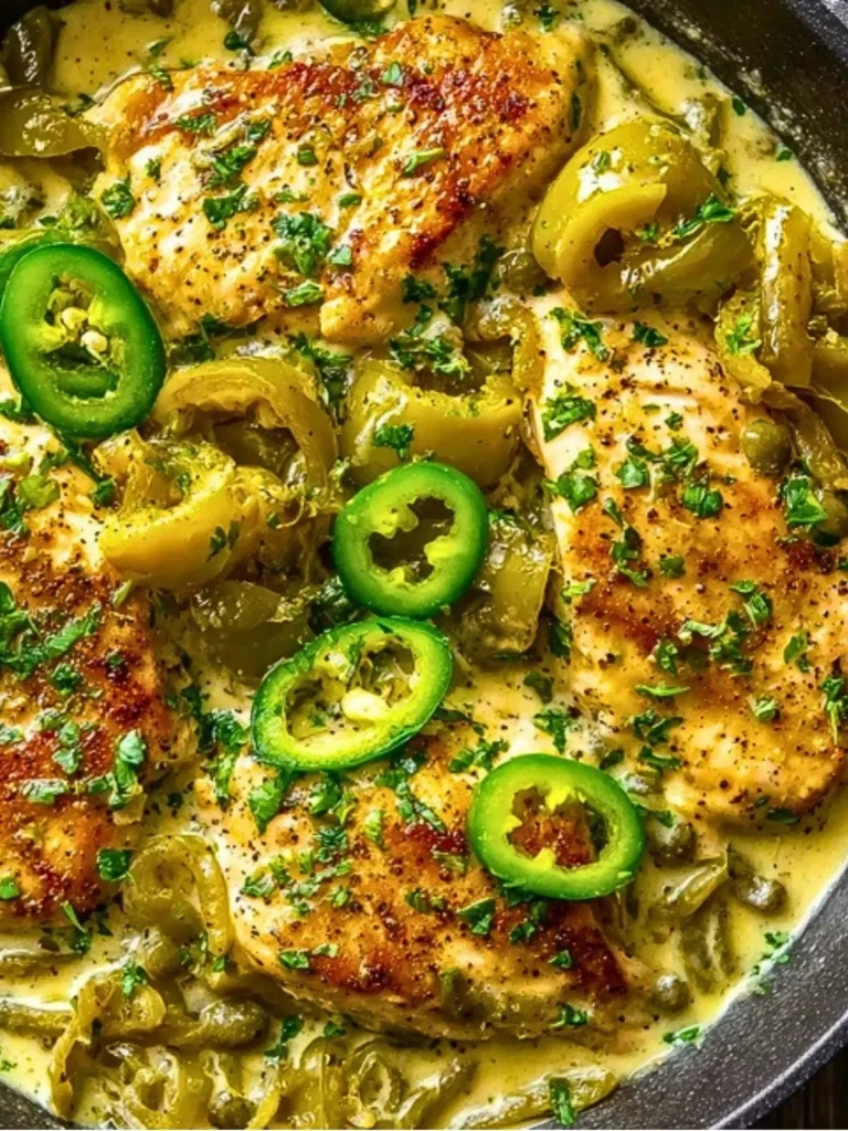 Flavorful Creamy Pepperoncini Chicken Skillet (1)