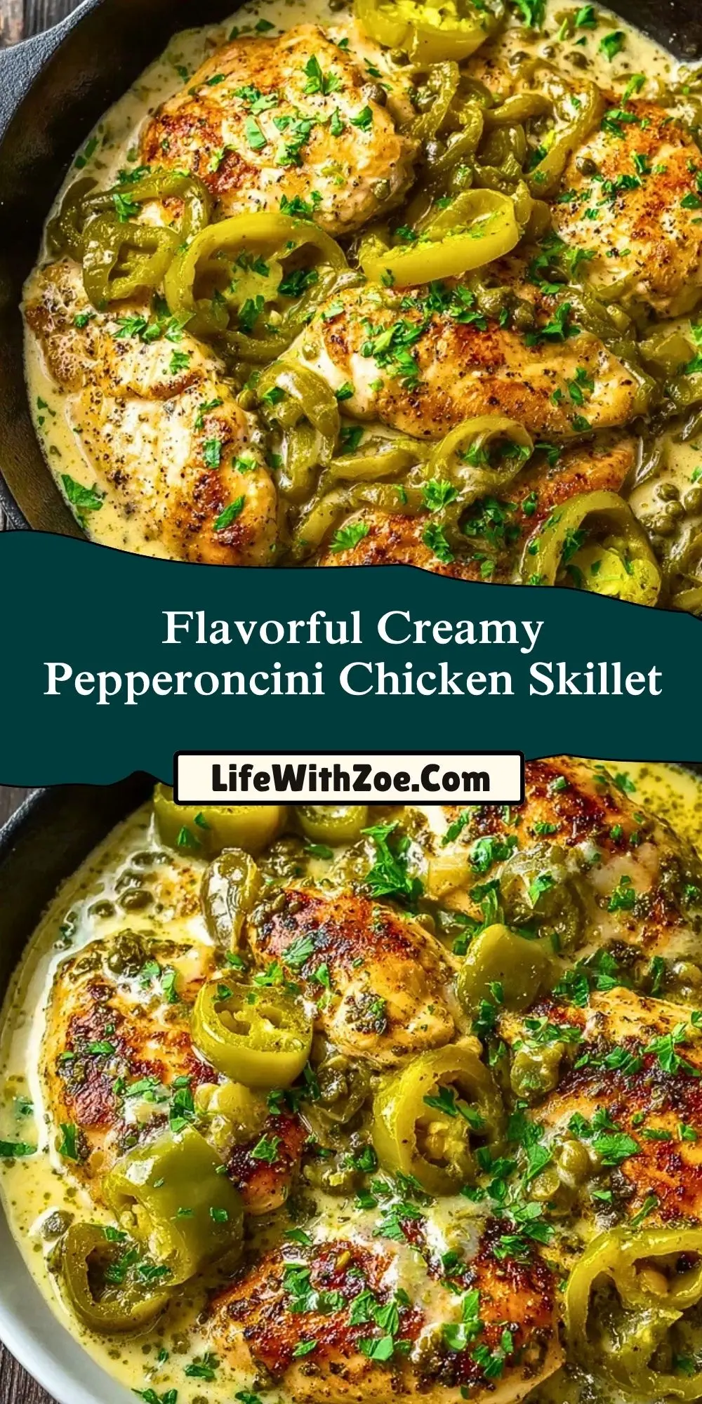 Flavorful Creamy Pepperoncini Chicken Skillet (2)