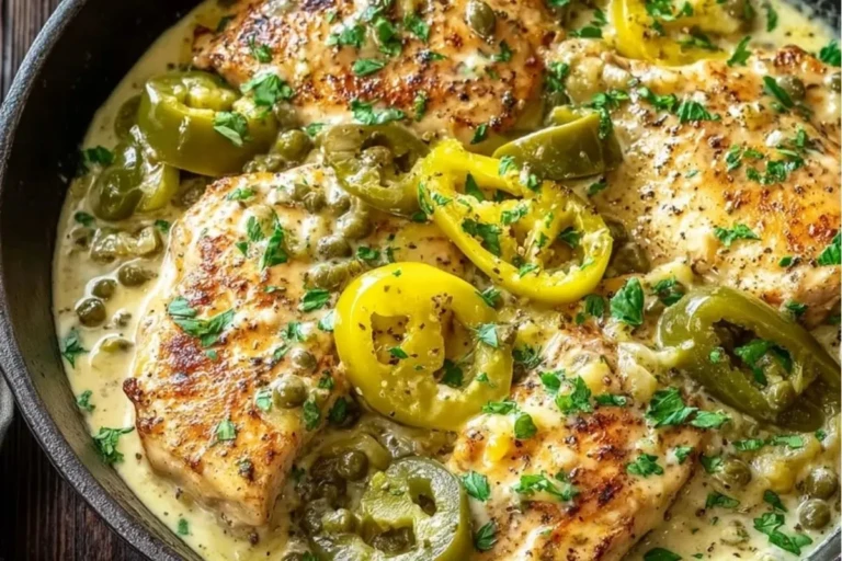 Flavorful Creamy Pepperoncini Chicken Skillet