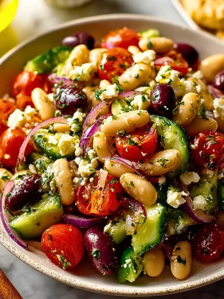 Greek Bean Salad with Lemon Marinated Beans (1)