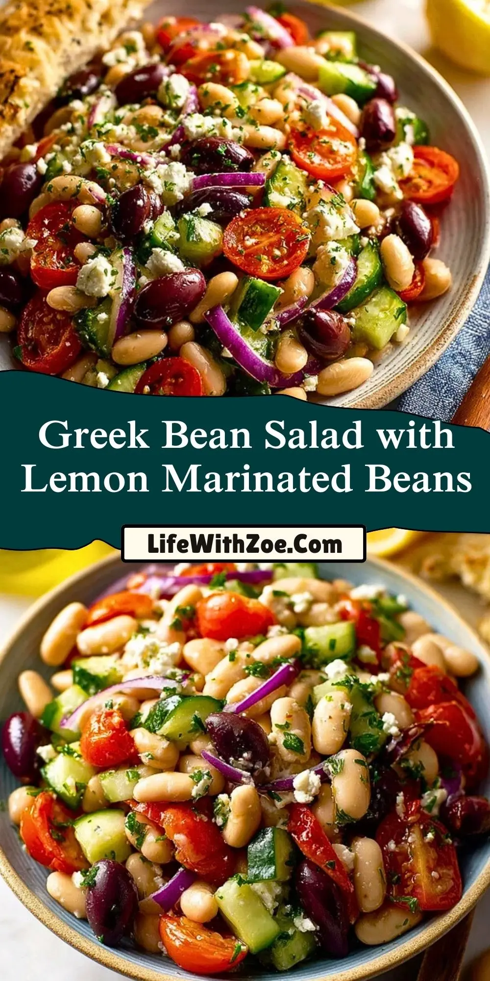 Greek Bean Salad with Lemon Marinated Beans (2)