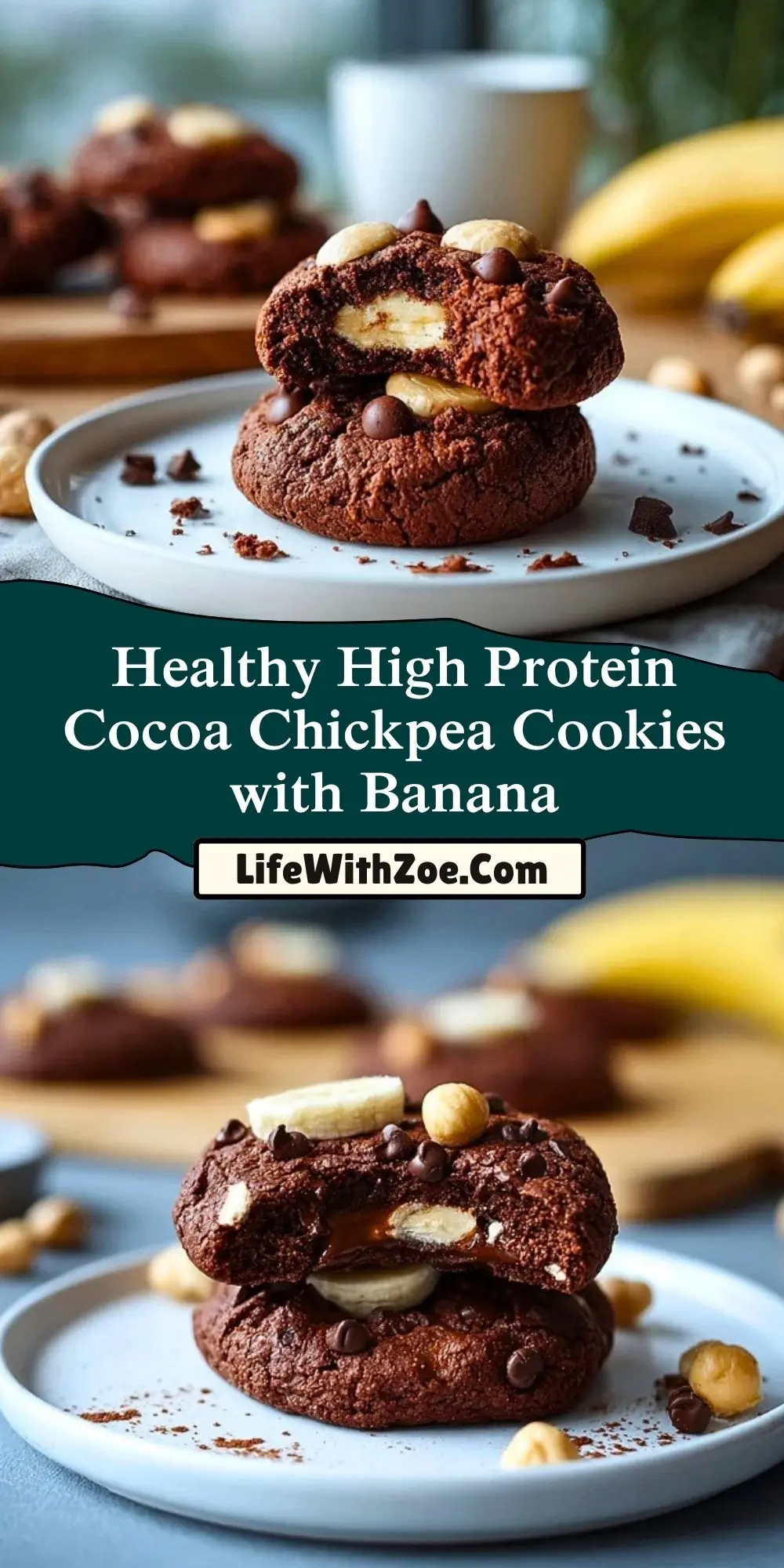 Healthy High Protein Cocoa Chickpea Cookies with Banana (2)