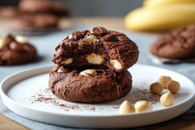 Healthy High Protein Cocoa Chickpea Cookies with Banana