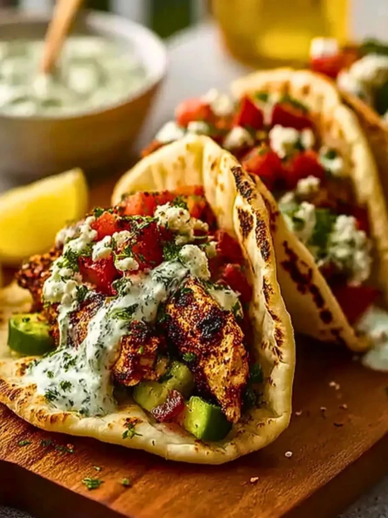 Healthy Mediterranean Chicken Tacos (1)