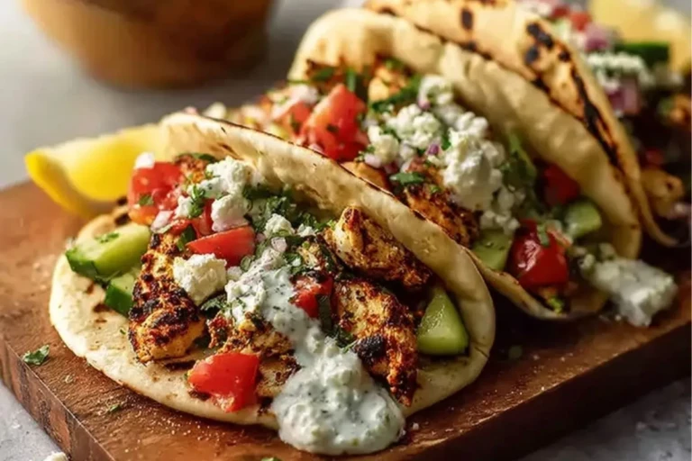 Healthy Mediterranean Chicken Tacos