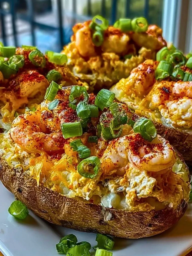 Loaded Cajun Seafood Stuffed Potatoes (3)