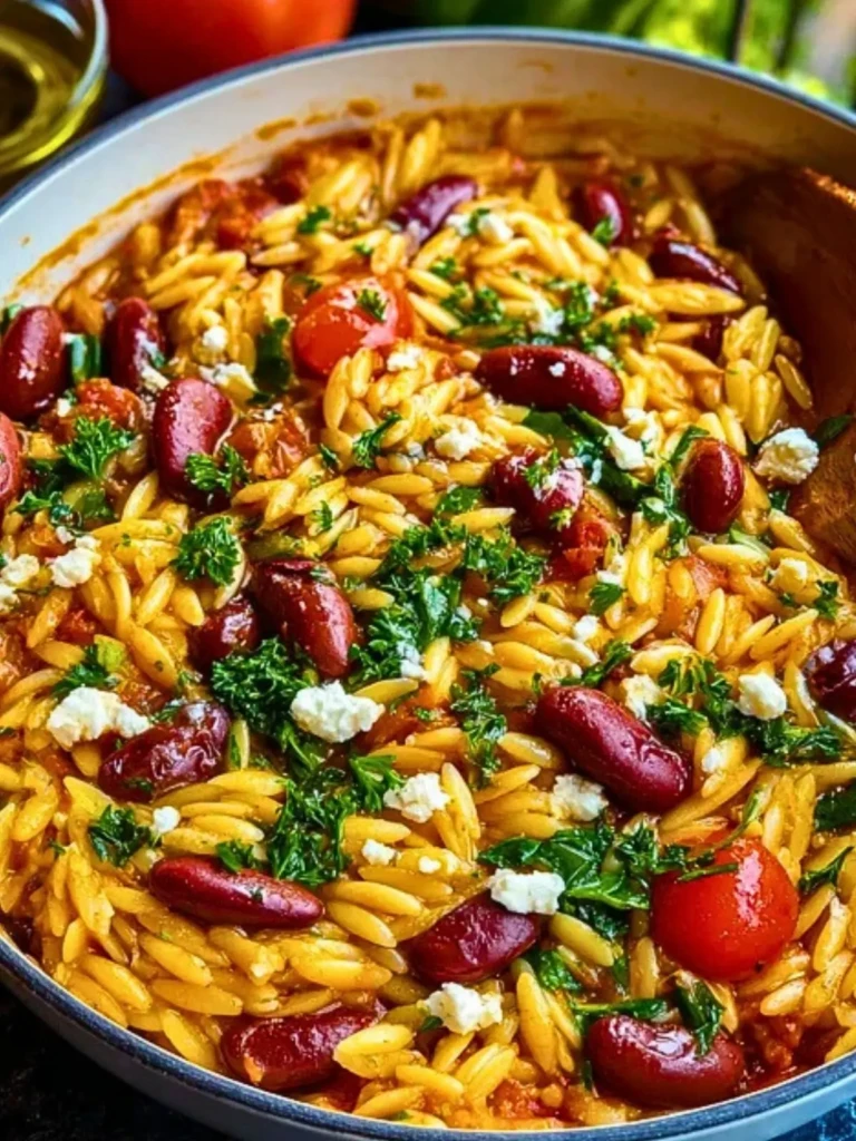 Mediterranean Orzo and Beans (1)