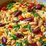 Mediterranean Orzo and Beans