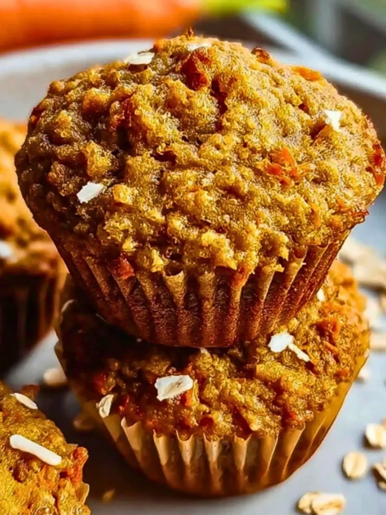 Moist Blender Oatmeal Carrot Apple Muffins (1)