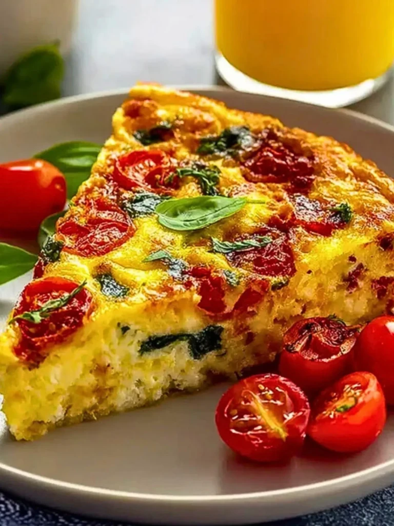 Mouthwatering Crustless Tomato And Basil Quiche (1)