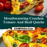 Mouthwatering Crustless Tomato And Basil Quiche (2)