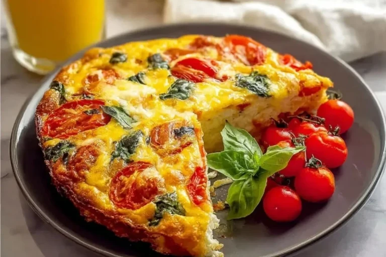 Mouthwatering Crustless Tomato And Basil Quiche