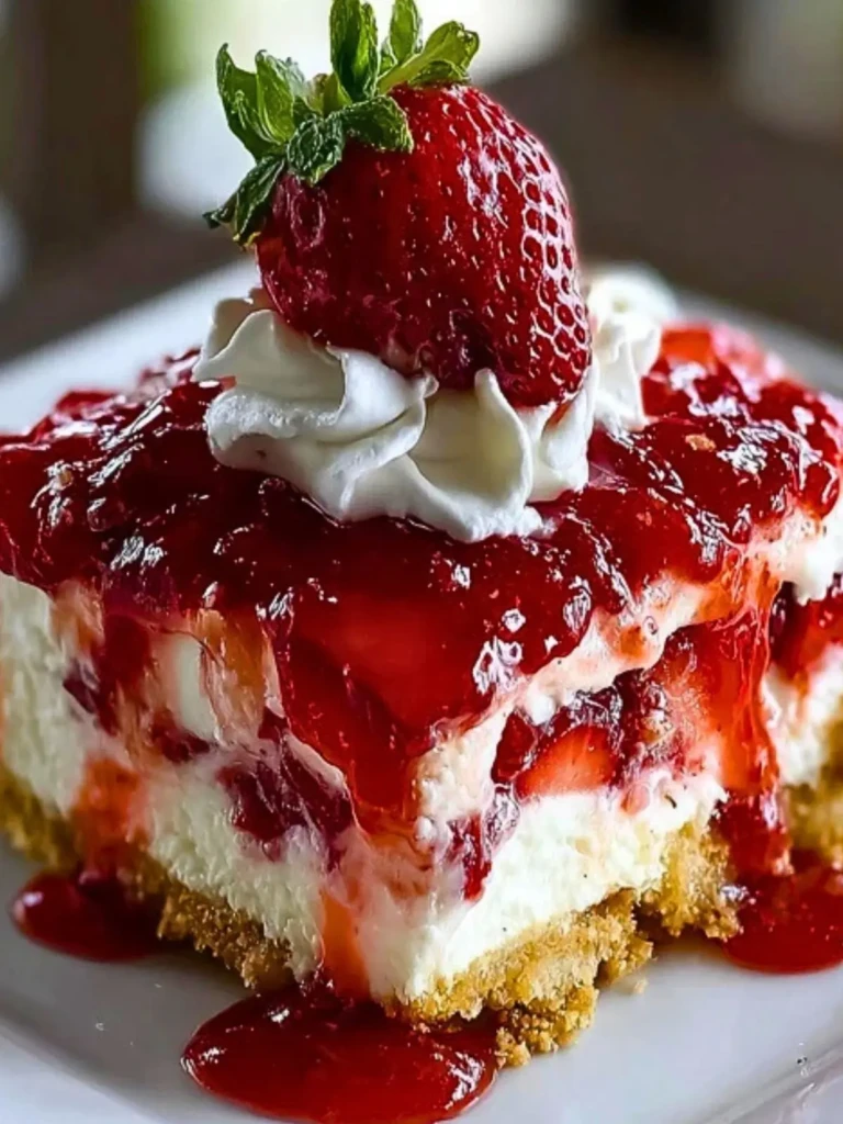 No-Bake Strawberry Cheesecake Lasagna (1)