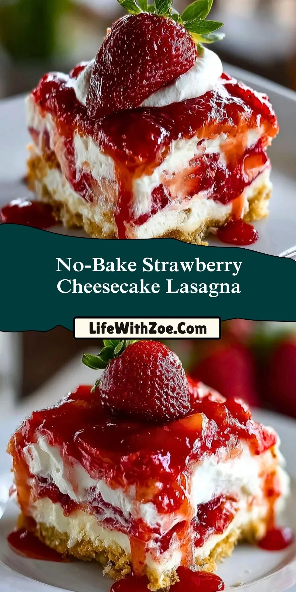 No-Bake Strawberry Cheesecake Lasagna (2)