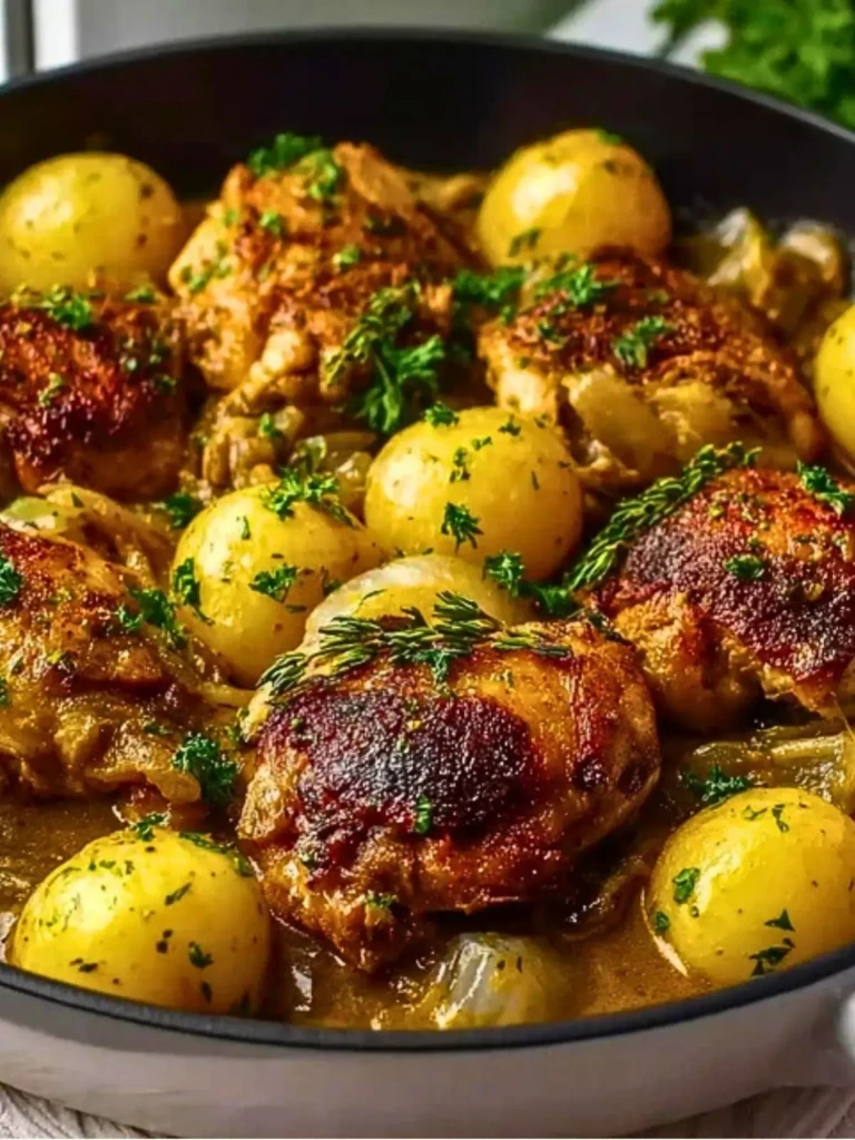 One Pan Chicken and Potatoes with Gravy (1)