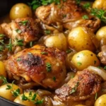 One Pan Chicken and Potatoes with Gravy