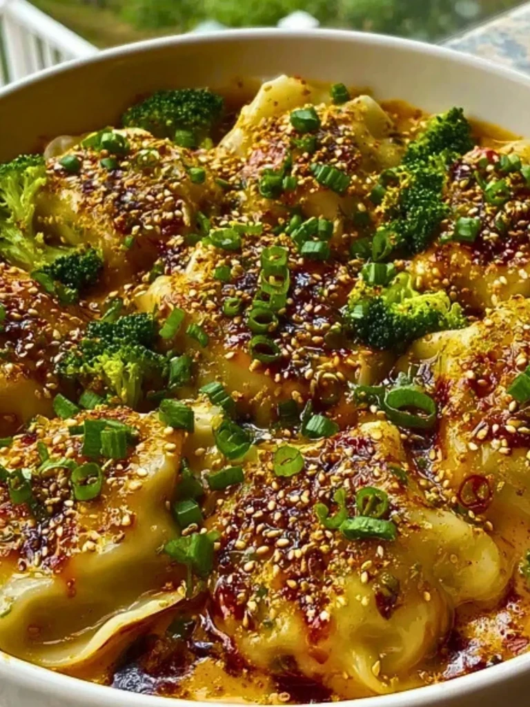Oven-Baked Dumplings with Peanut Sauce (1)