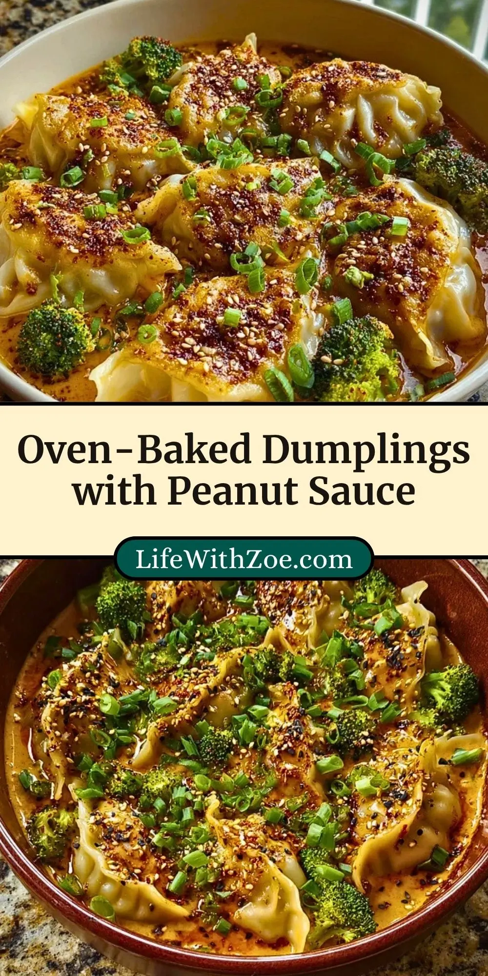 Oven-Baked Dumplings with Peanut Sauce (3)