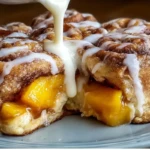 Peach Cheesecake Cinnamon Rolls