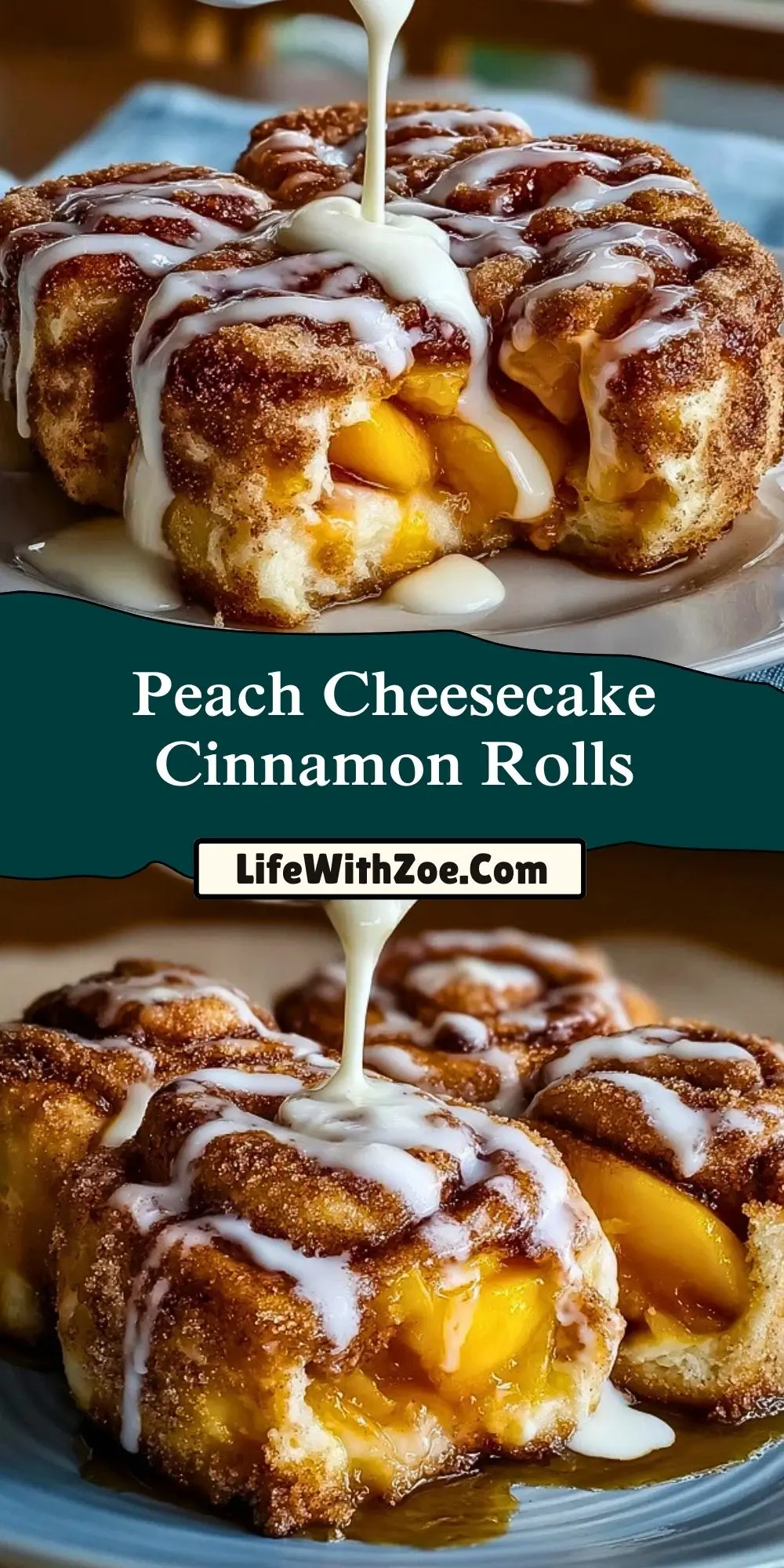 Peach Cheesecake Cinnamon Rolls (2)
