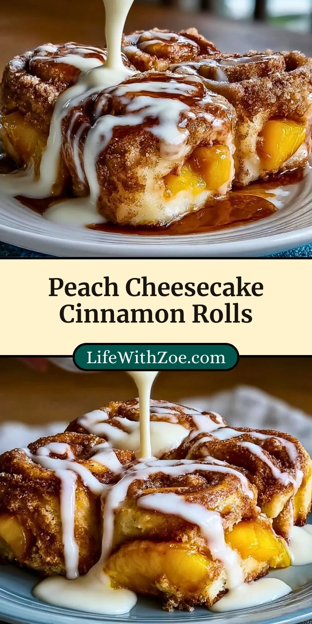Peach Cheesecake Cinnamon Rolls (3)