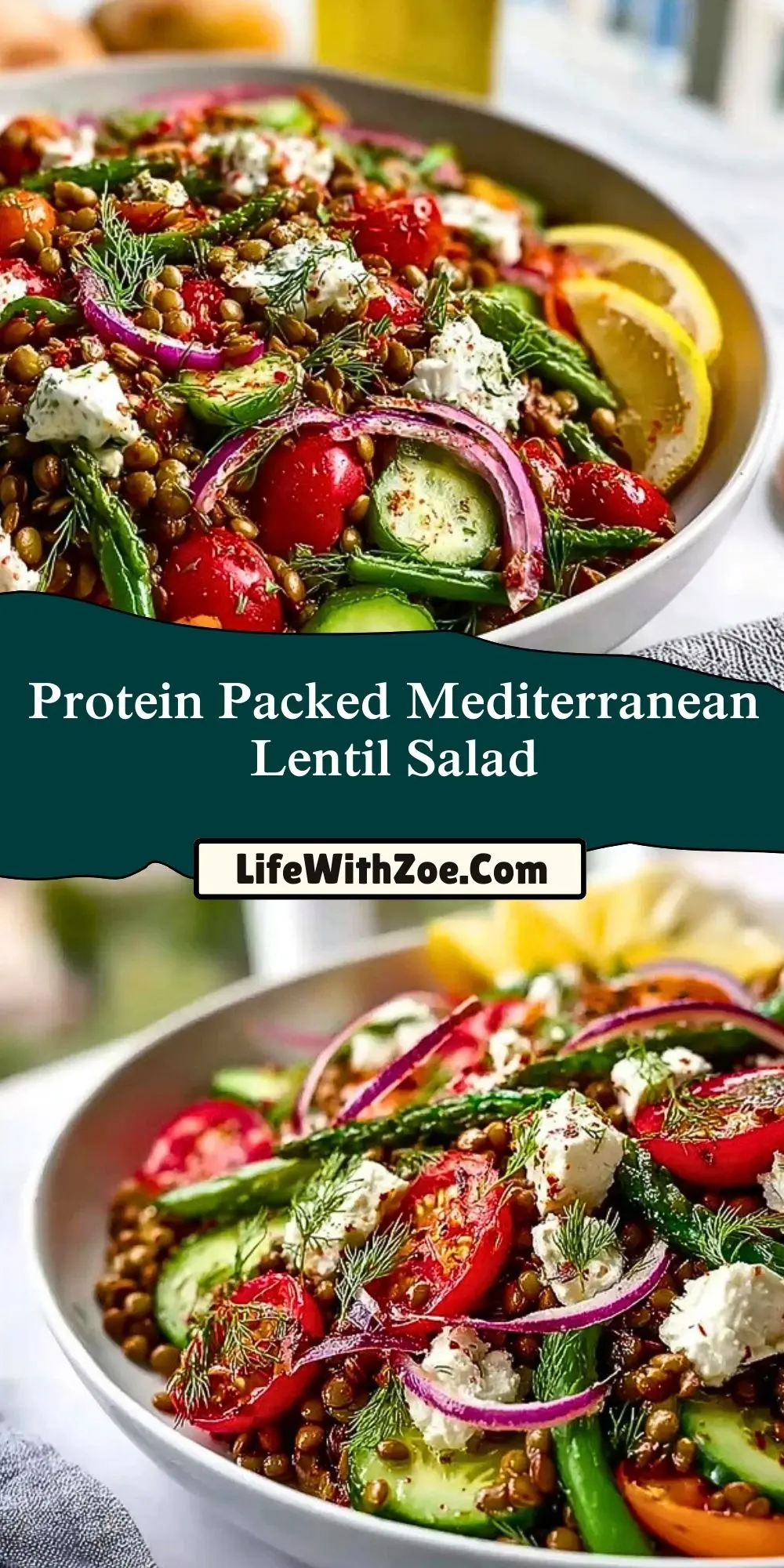 Protein Packed Mediterranean Lentil Salad (2)