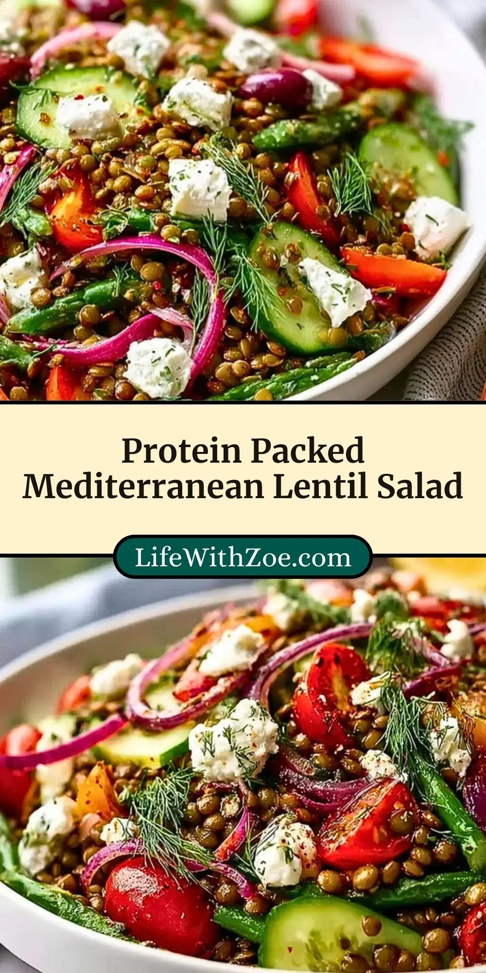 Protein Packed Mediterranean Lentil Salad (3)