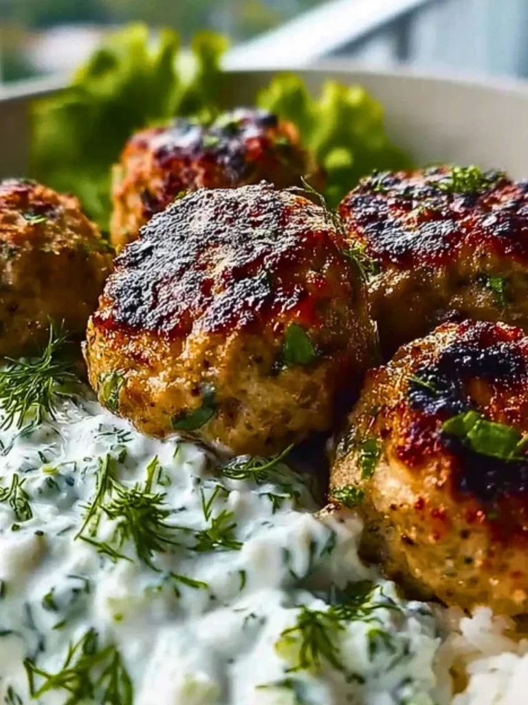 Quick Greek Turkey Meatballs With Tzatziki (1)