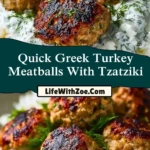 Quick Greek Turkey Meatballs With Tzatziki (2)