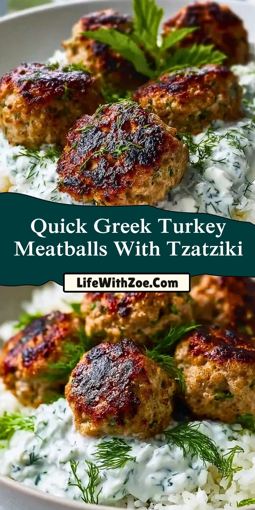 Quick Greek Turkey Meatballs With Tzatziki (2)