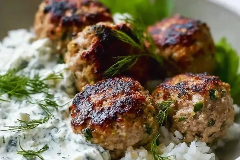 Quick Greek Turkey Meatballs With Tzatziki
