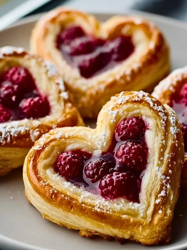 Raspberry Heart Danishes (1)