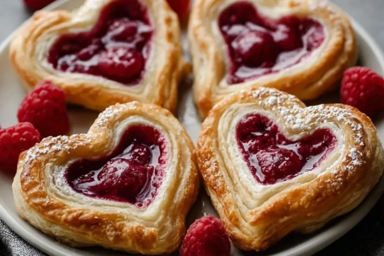 Raspberry Heart Danishes