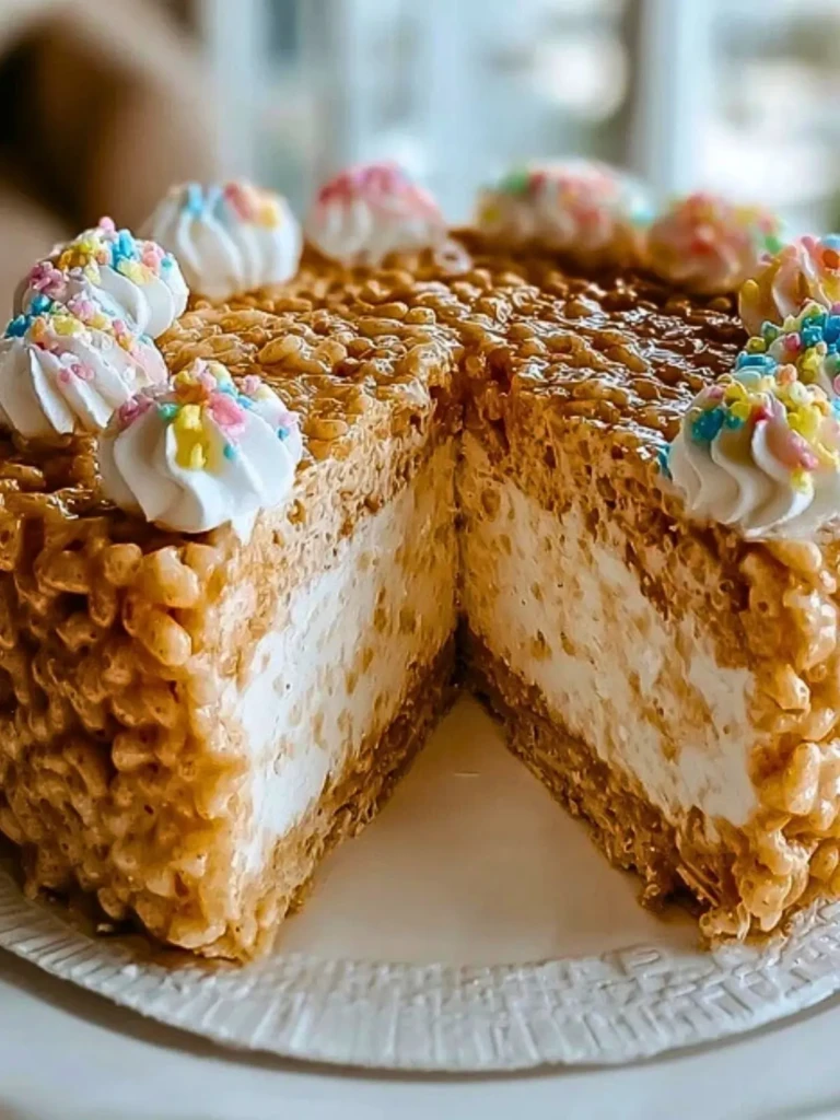Rice Krispie Treat Cheesecake Recipe (1)