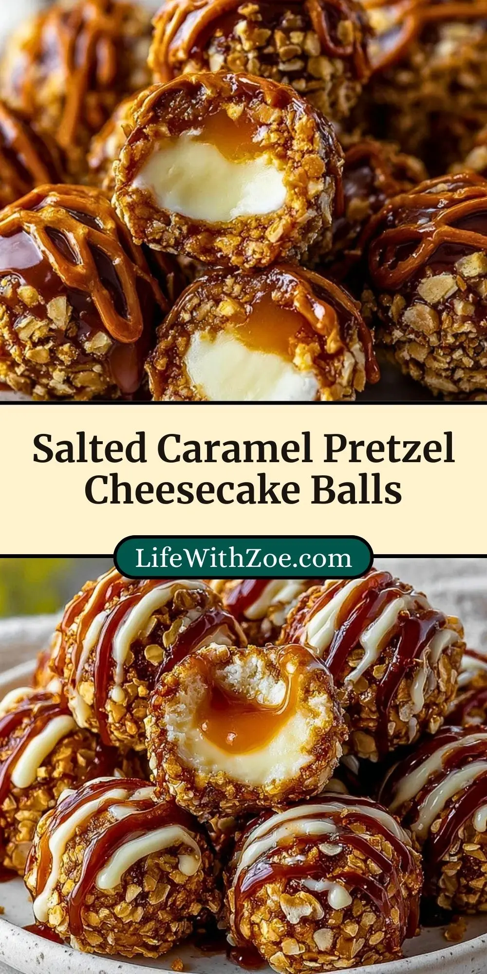 Salted Caramel Pretzel Cheesecake Balls (3)
