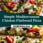 Simple Mediterranean Chicken Flatbread Pizza (2)