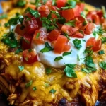 Slow Cooker Chicken Enchilada Casserole