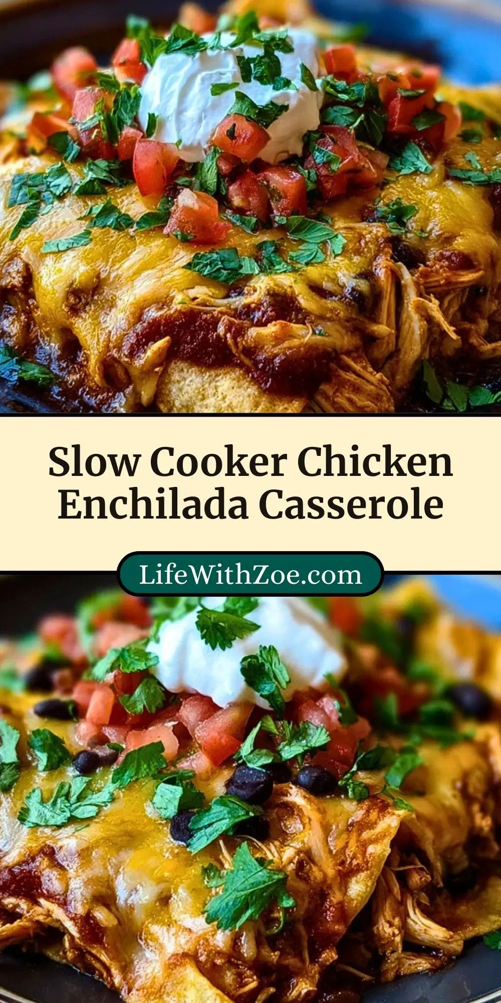 Slow Cooker Chicken Enchilada Casserole (2)