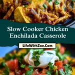 Slow Cooker Chicken Enchilada Casserole (3)