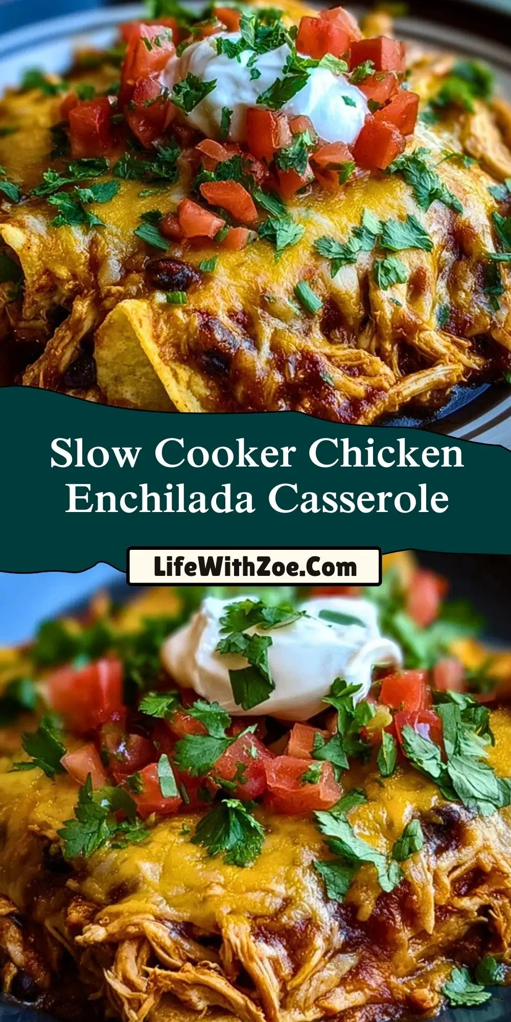 Slow Cooker Chicken Enchilada Casserole (3)