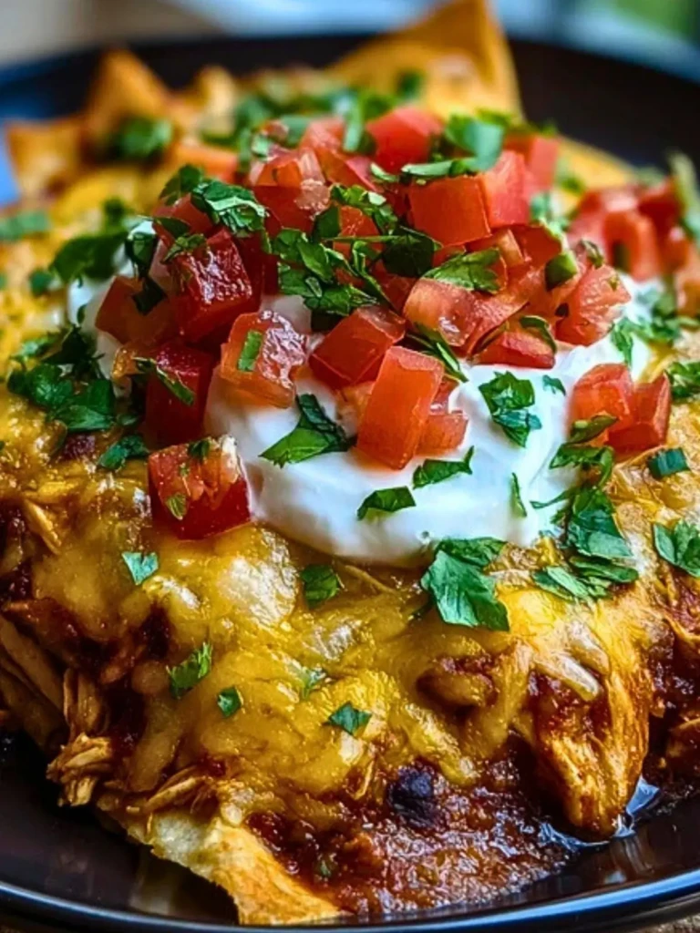 Slow Cooker Chicken Enchilada Casserole