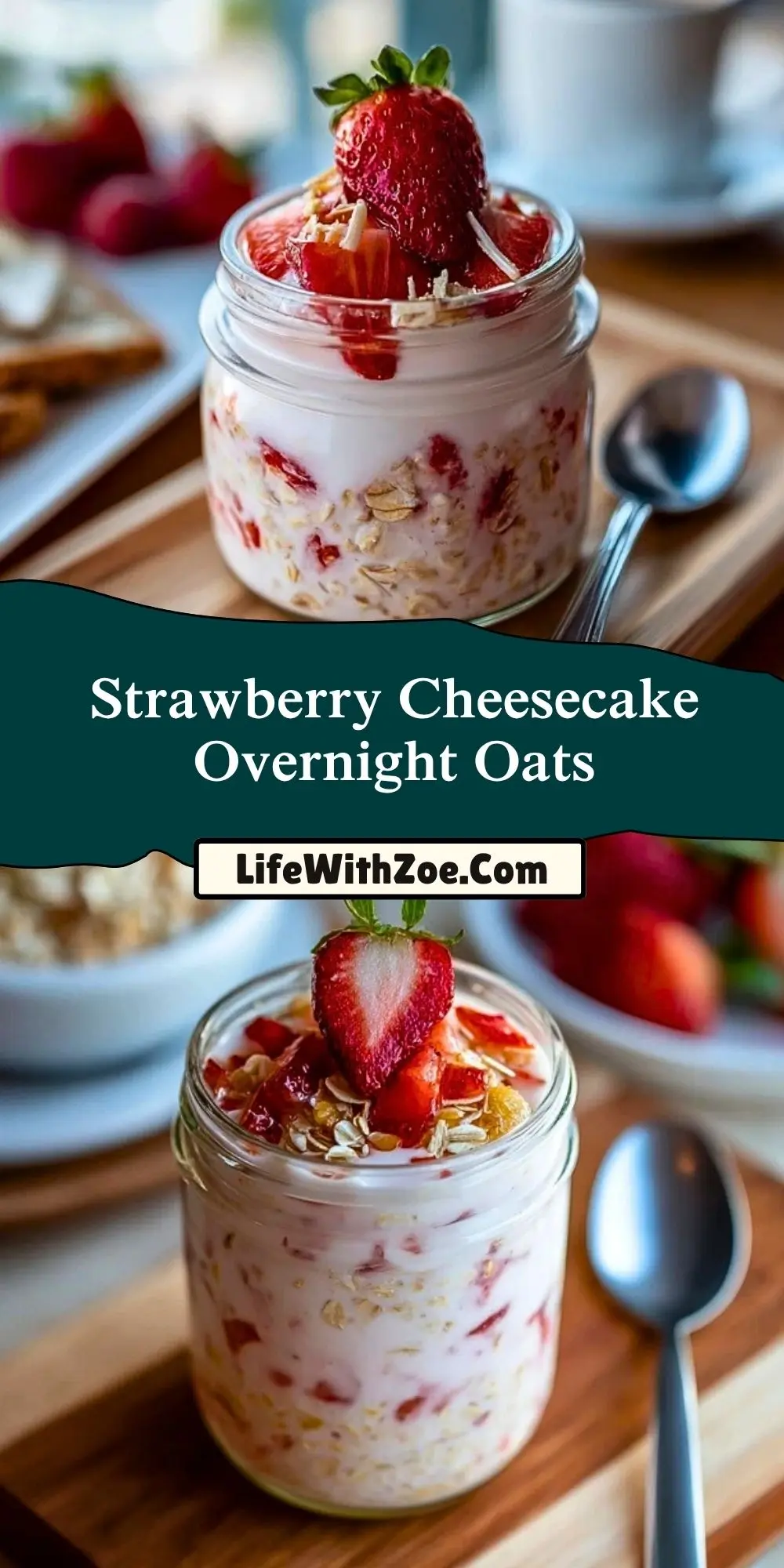 Strawberry Cheesecake Overnight Oats (2)