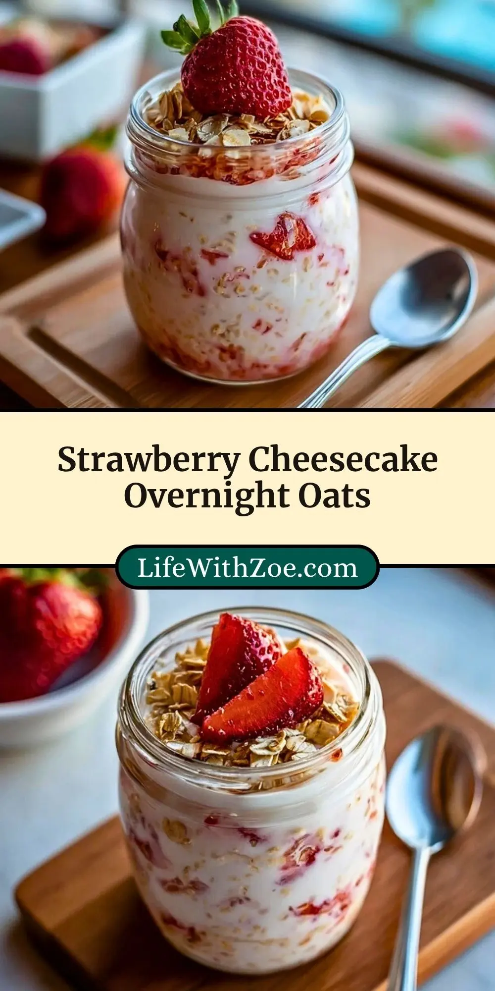 Strawberry Cheesecake Overnight Oats (3)