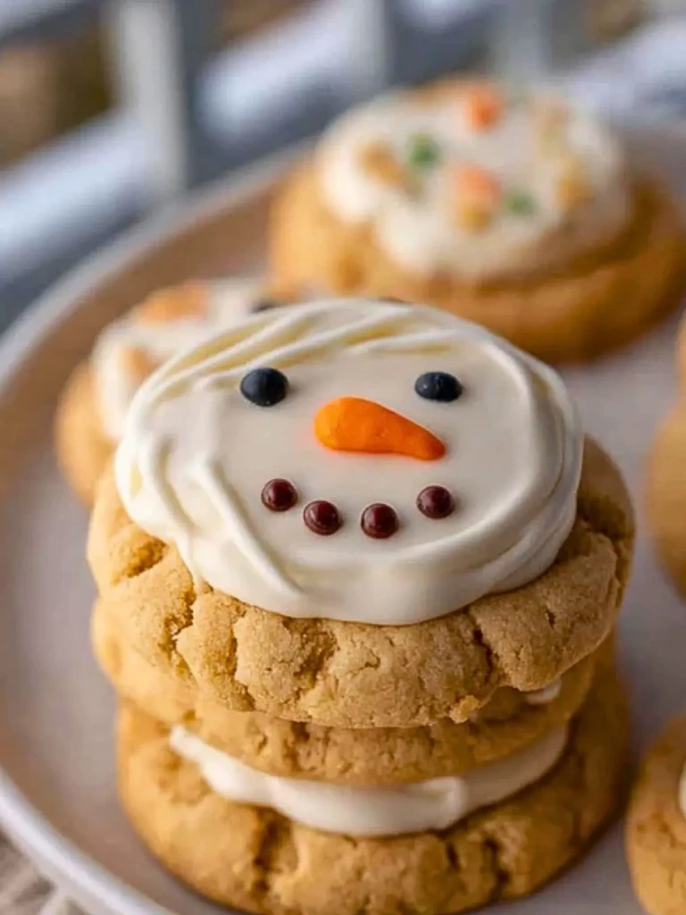 The Best Melted Snowman Peanut Butter Cookies (1)