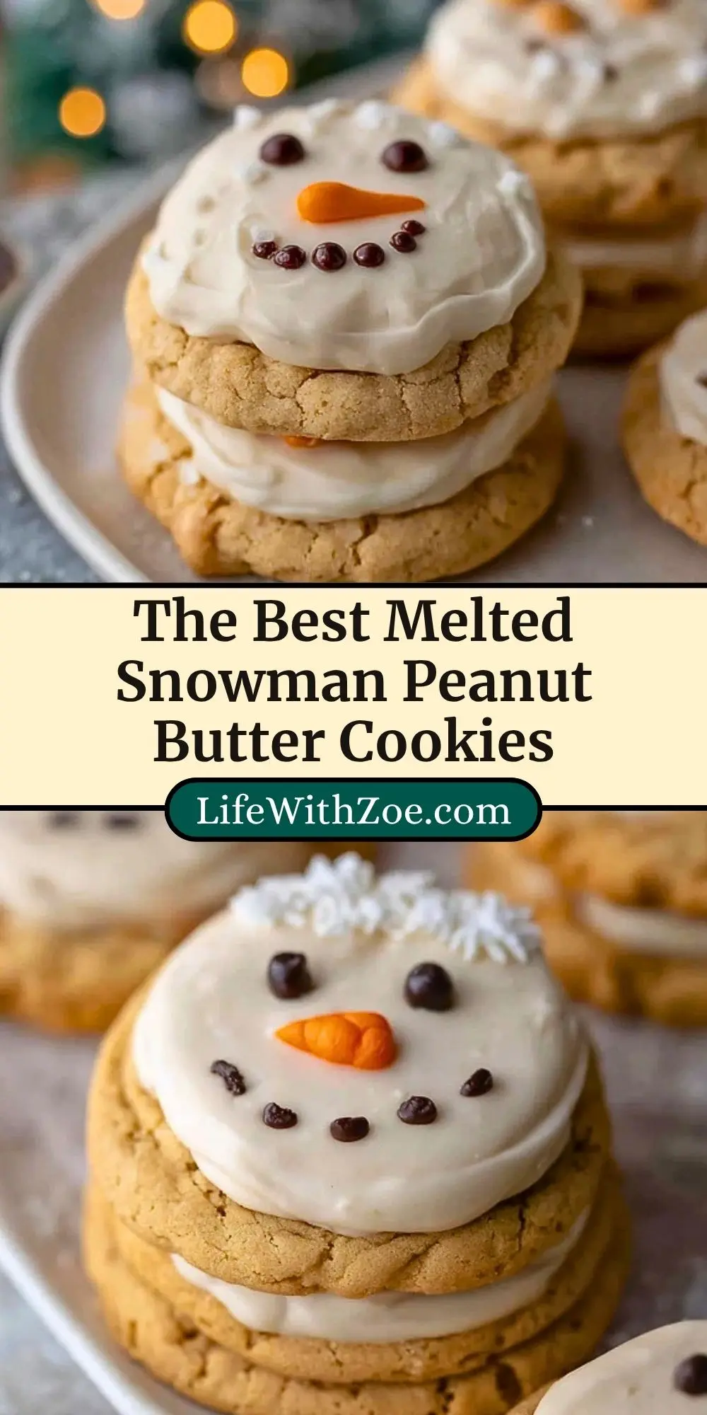 The Best Melted Snowman Peanut Butter Cookies (3)
