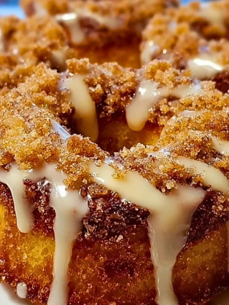 Baked Coffee Cake Donuts with Vanilla Glaze (1)
