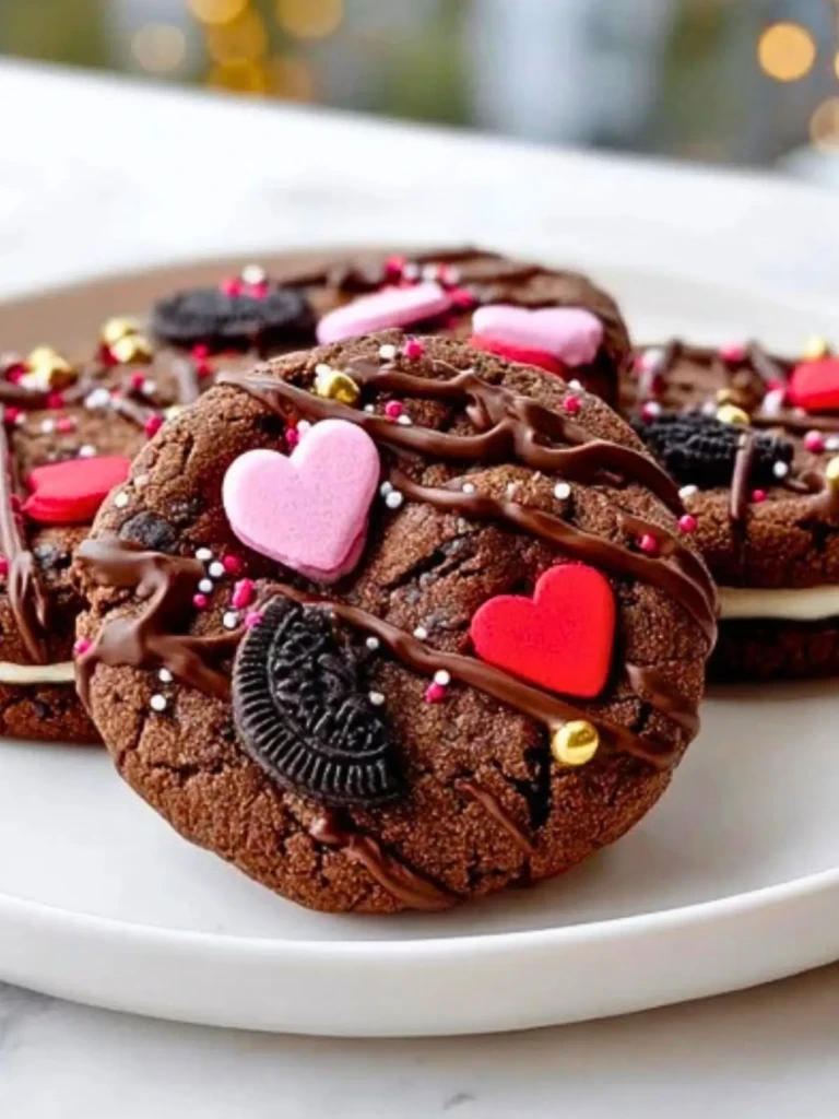 Bakery-Style Valentine's Oreo Cookies With Chocolate Drip (1)