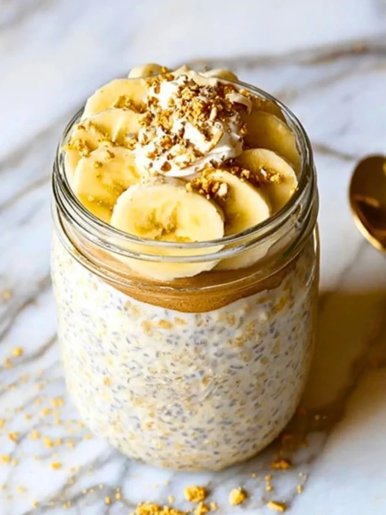Banana Cream Pie Protein Overnight Oats (1)